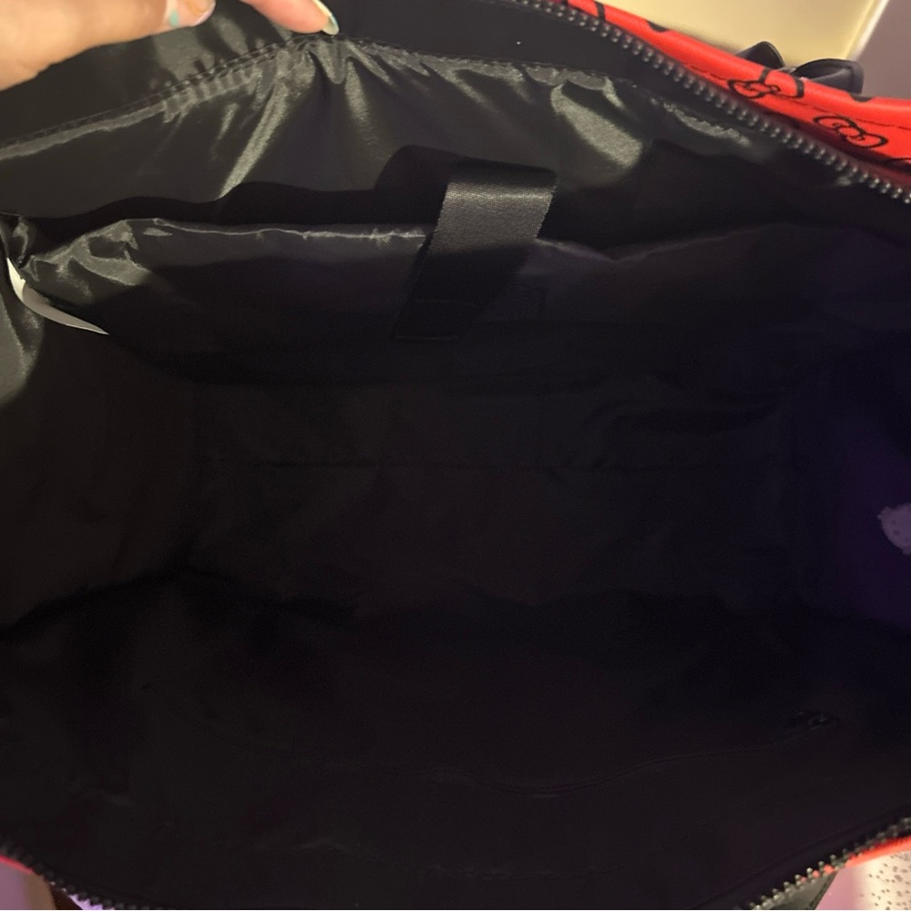 Hello Kitty Red polka dot Travel Tote Bag with matching crossbody & luggage tag. - Picture 10 of 13